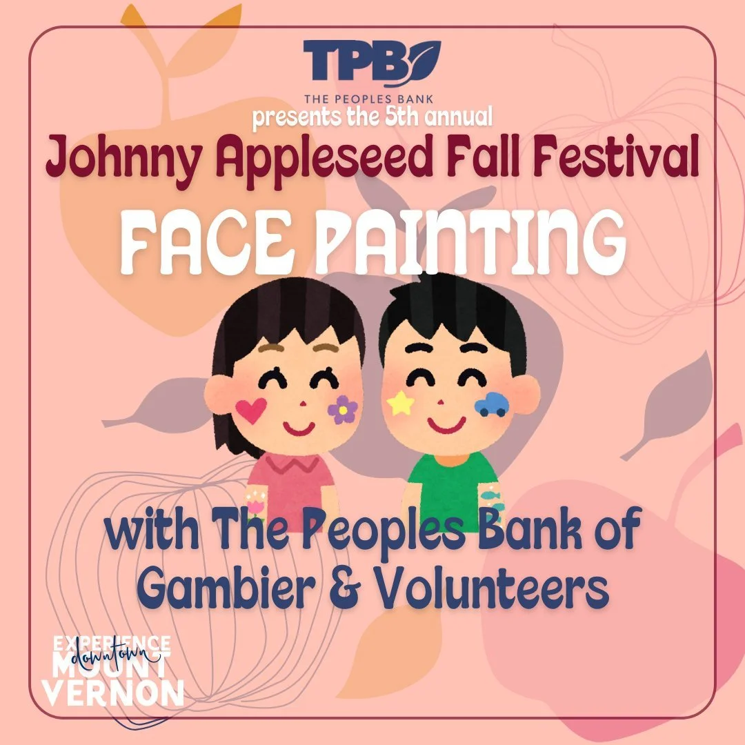 🎃✨ Add a splash of color to your fall night out! ✨🎨

At the Johnny Appleseed Fall Festival, kids (and kids-at-heart!) can enjoy:
🎃 Pumpkin Painting Fundraiser with Live United Knox County Ohio &mdash; a fun, creative way to support a great cause!
