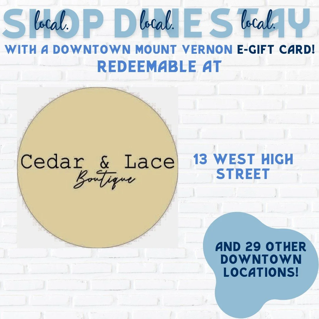 👗 Downtown Gift Card Spotlight: @cedarandlaceboutique 👗
Chic, stylish, and local! Cedar &amp; Lace is your go-to for fashion finds downtown.
Use your Downtown Gift Card to freshen up your wardrobe with their latest styles.
Grab a downtown gift card