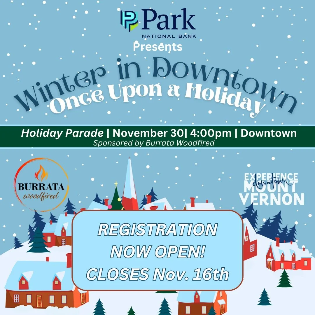 📣 Registration is OPEN for the 2025 Mount Vernon Holiday Parade!

This year&rsquo;s theme is ✨ Once Upon a Holiday ✨ a storybook celebration of the season! We&rsquo;re inviting businesses, organizations, schools, and community groups to bring their 