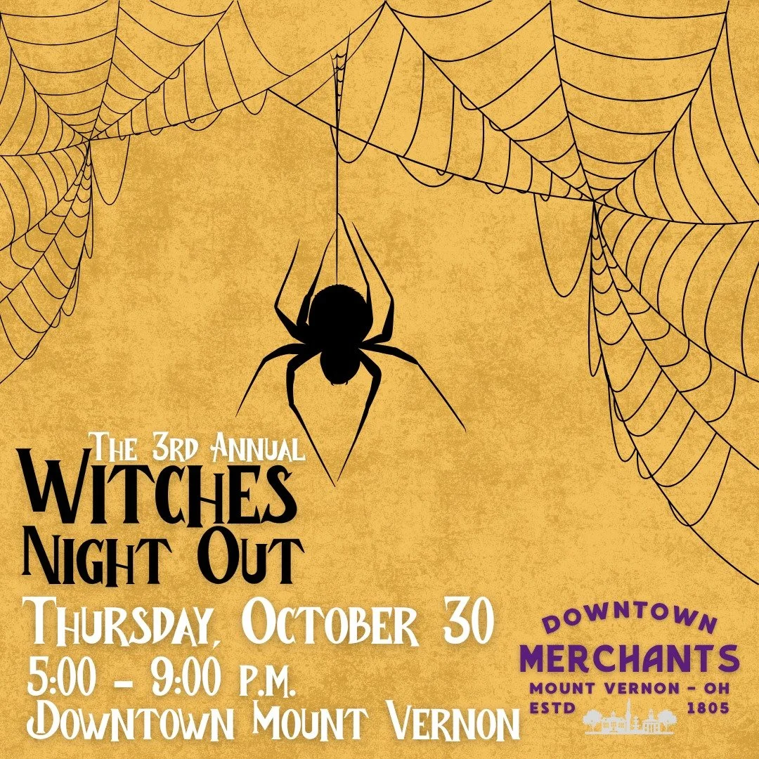 Tonight&rsquo;s the night! Downtown is ready for witches, goblins, and ghouls. A little moody weather won't stop the 3rd Annual Witches Night Out presented by the Mount Vernon Downtown Merchants! 
5:00-9:00pm | Downtown | DORA Event

Costume contest 
