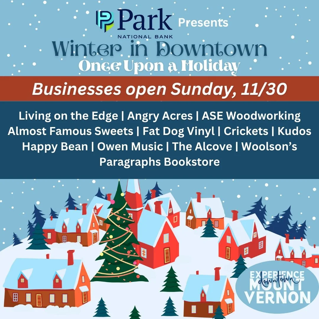 There are quite a few shops/restaurants planning to be open for a bit today before/during/after the parade. This may not be a complete list, so check your favorite shops' pages for more info. Mount Vernon Downtown Merchants, planning to be open today