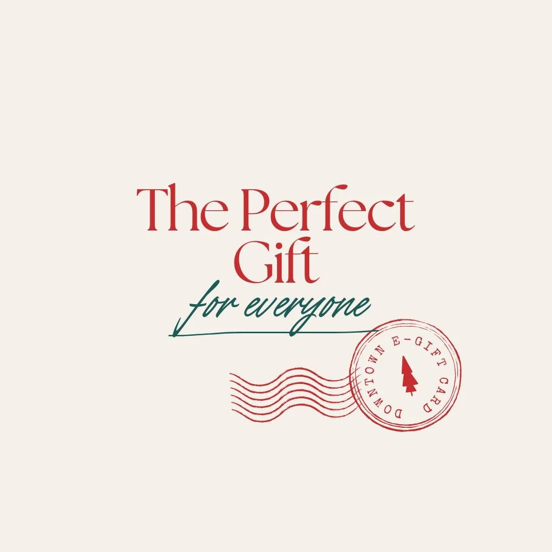 🎄 Looking for the perfect teacher, coach, or employee appreciation gift?
A Downtown Gift Card lets them choose what they love &mdash; coffee, lunch, books, treats, local art, and more.
Support their hard work AND support local at the same time.
BUY 