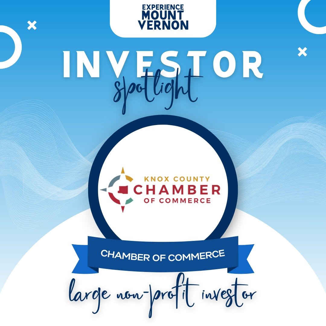 ✨ Investor Spotlight: Knox County Chamber of Commerce ✨
The Knox County Chamber of Commerce&rsquo;s support of Experience Mount Vernon reinforces the importance of a strong, vibrant downtown to a healthy business community. Their investment helps fue