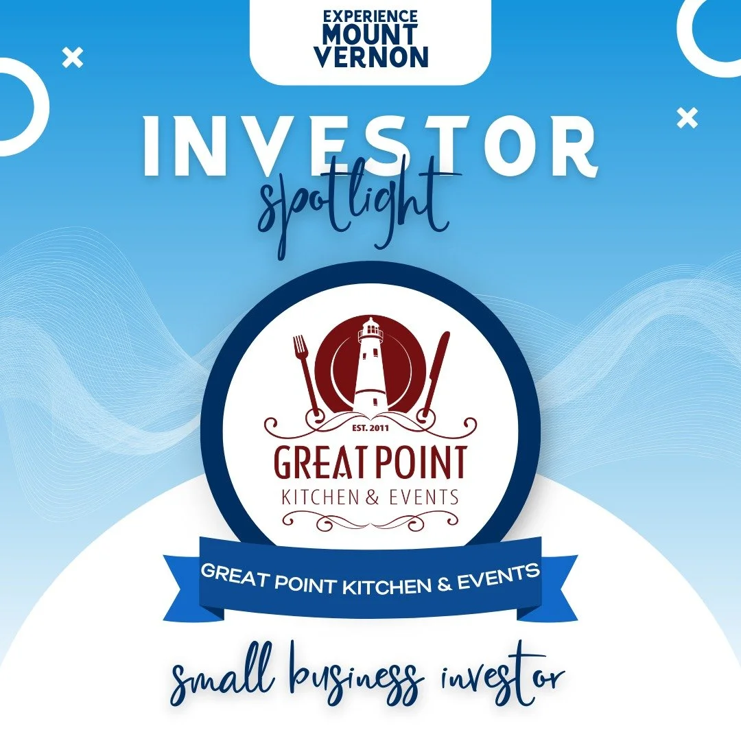✨ Investor Spotlight: Great Point Kitchen &amp; Events ✨
Great Point Kitchen &amp; Events brings people together, and their investment in Downtown Mount Vernon supports the shared experiences that make downtown a destination. We&rsquo;re grateful for