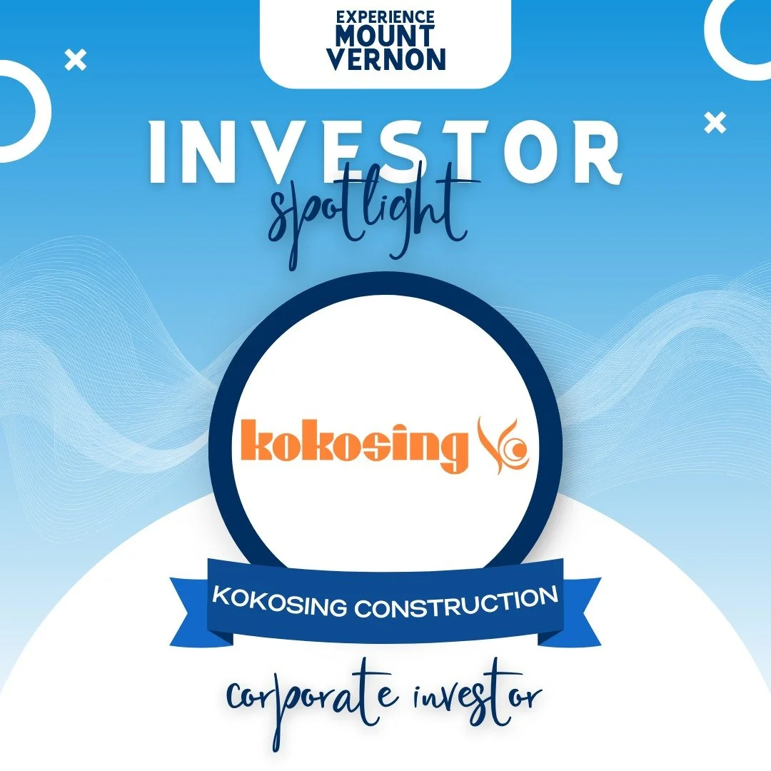 ✨ Investor Spotlight: Kokosing ✨
Kokosing Construction builds more than infrastructure&mdash;they help build strong communities. Their investment in Experience Mount Vernon supports the vibrancy, growth, and shared experiences that make downtown Moun