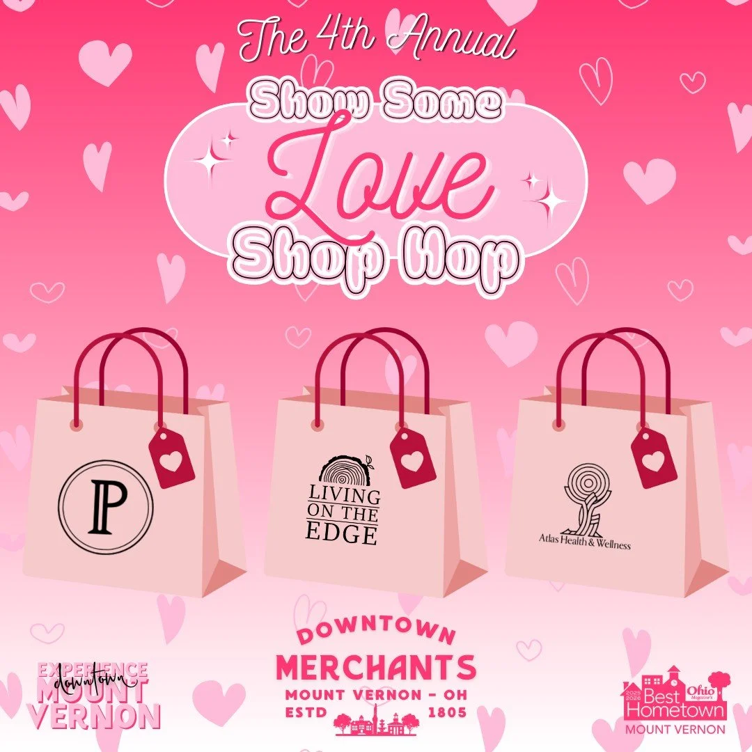 🎨❤️ Show Some Love to our creative hearts of downtown!
Stop by Paragraphs Bookstore, Living on the EDGE, and Atlas Health &amp; Wellness during the Valentine&rsquo;s Day Shop Hop and discover gifts, self-care, and inspiration you&rsquo;ll love.
Shop