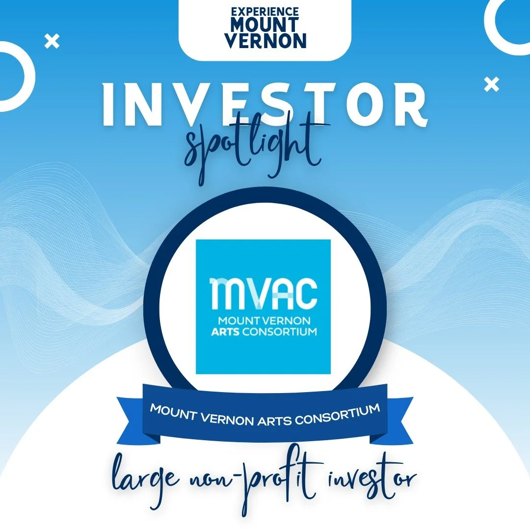 ✨ Investor Spotlight: Mount Vernon Arts Consortium ✨
Arts and culture are essential to downtown vibrancy, and the Mount Vernon Arts Consortium&rsquo;s investment helps bring creativity and connection to our community. Their support strengthens experi