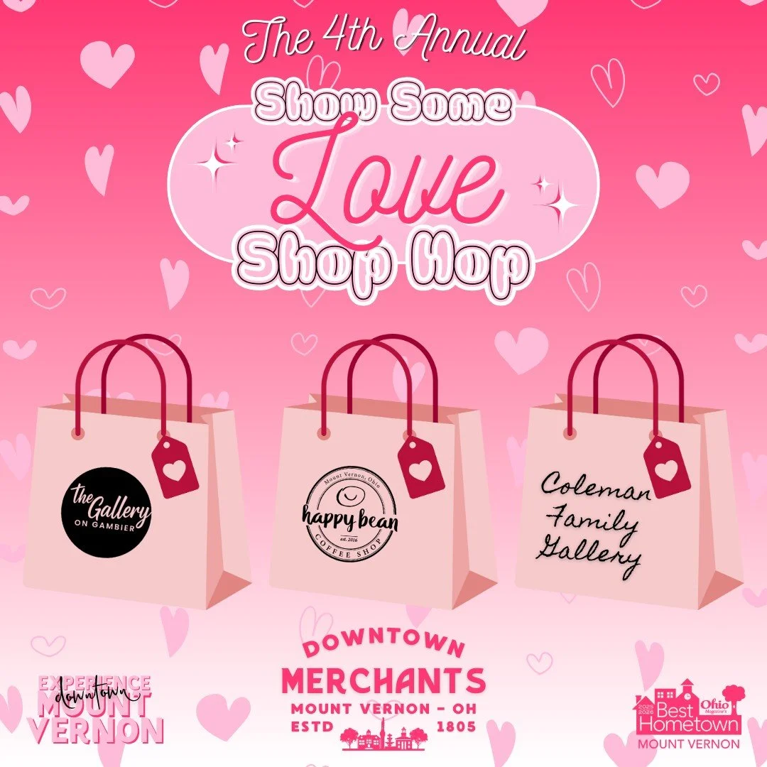 ☕🎨 Sip, stroll, and shop with love.
Make time for The Gallery on Gambier, Happy Bean, and Coleman Family Gallery / galeriesuite during the Valentine&rsquo;s Day Shop Hop.
Art, caffeine, and community&mdash;three things downtown does best. ❤️
Hosted 