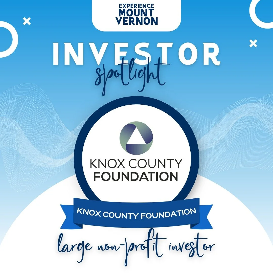 ✨ Investor Spotlight: Knox County Foundation ✨
The Knox County Foundation&rsquo;s investment in Experience Mount Vernon supports meaningful, lasting impact across our community. Their belief in downtown vibrancy helps fuel economic vitality, cultural