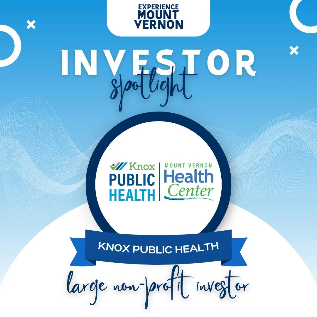 ✨ Investor Spotlight: Knox Public Health - Mount Vernon, Ohio ✨
Healthy communities need vibrant public spaces. Knox Public Health&rsquo;s investment in Experience Mount Vernon supports a downtown that encourages connection, activity, and overall wel