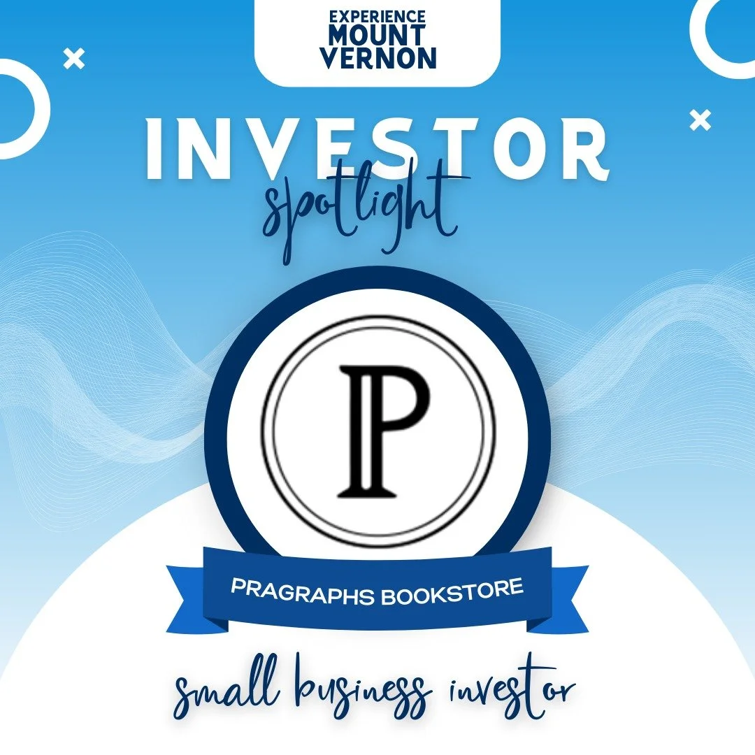 ✨ Investor Spotlight: Paragraphs Bookstore ✨
Independent bookstores like Paragraphs are essential to the character of downtown Mount Vernon. Their investment in Experience Mount Vernon supports a lively, walkable downtown where local stories&mdash;an