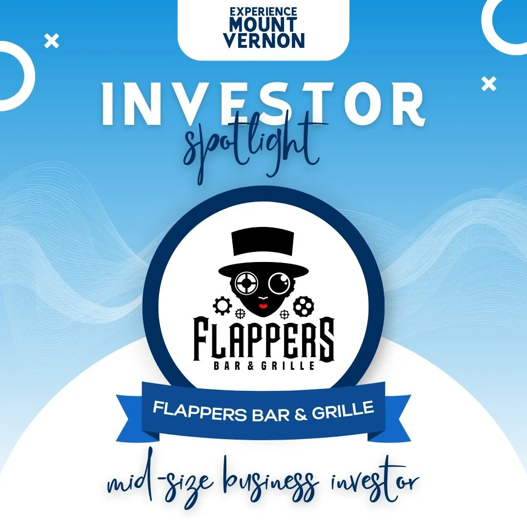 ✨ Investor Spotlight: Flappers Bar &amp; Grille ✨
Flappers Bar &amp; Grille helps make downtown Mount Vernon a lively gathering place, and their investment in Experience Mount Vernon supports the energy and vibrancy that draw people downtown. Thank y