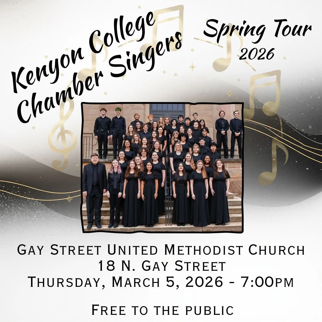 Kenyon College Chamber Singers 2026 Spring Tour