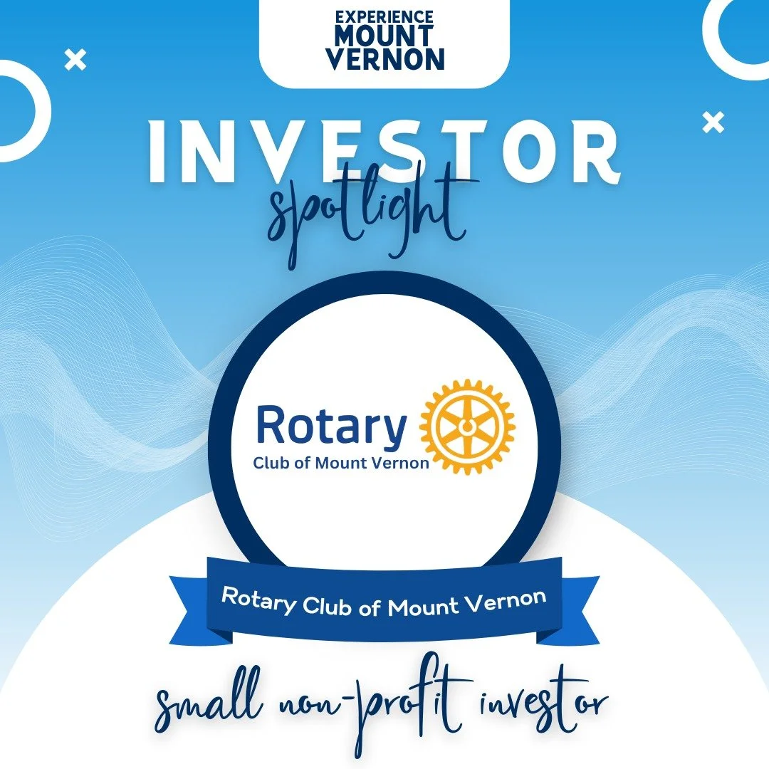 ✨ Investor Spotlight: Rotary Club of Mount Vernon ✨
The Rotary Club of Mount Vernon&rsquo;s investment in Experience Mount Vernon embodies the spirit of service above self. By supporting downtown vitality and vibrancy, Rotary helps foster connection,