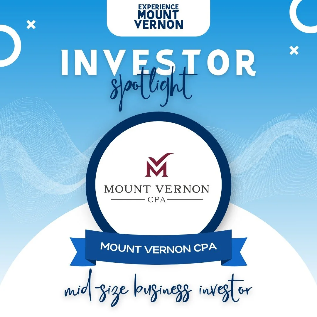✨ Investor Spotlight: Mount Vernon CPA ✨
Mount Vernon CPA&rsquo;s investment in Experience Mount Vernon reflects their commitment to strong financial stewardship and a thriving local community. By supporting downtown vitality and vibrancy, they help 