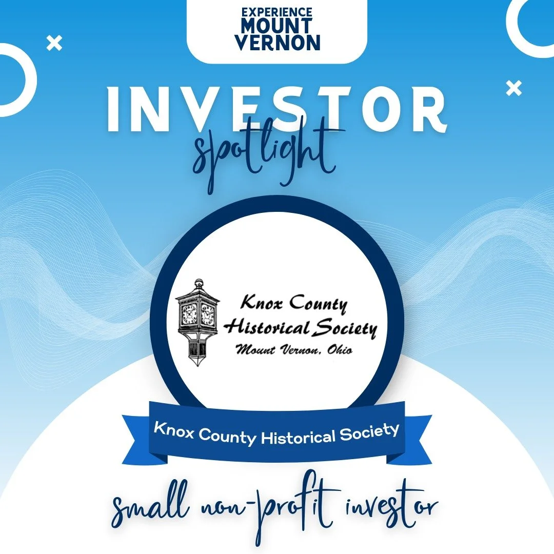 ✨ Investor Spotlight: Knox County Historical Society ✨
The Knox County Historical Society&rsquo;s investment in Experience Mount Vernon reflects their dedication to preserving the stories, heritage, and character that define our community. Supporting