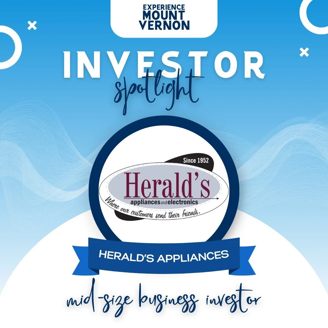 ✨ Investor Spotlight: Herald's Appliances and Electronics✨
Herald&rsquo;s Appliances has long been a trusted part of our community, and their investment in Experience Mount Vernon reflects a commitment to the people and places that make Mount Vernon 