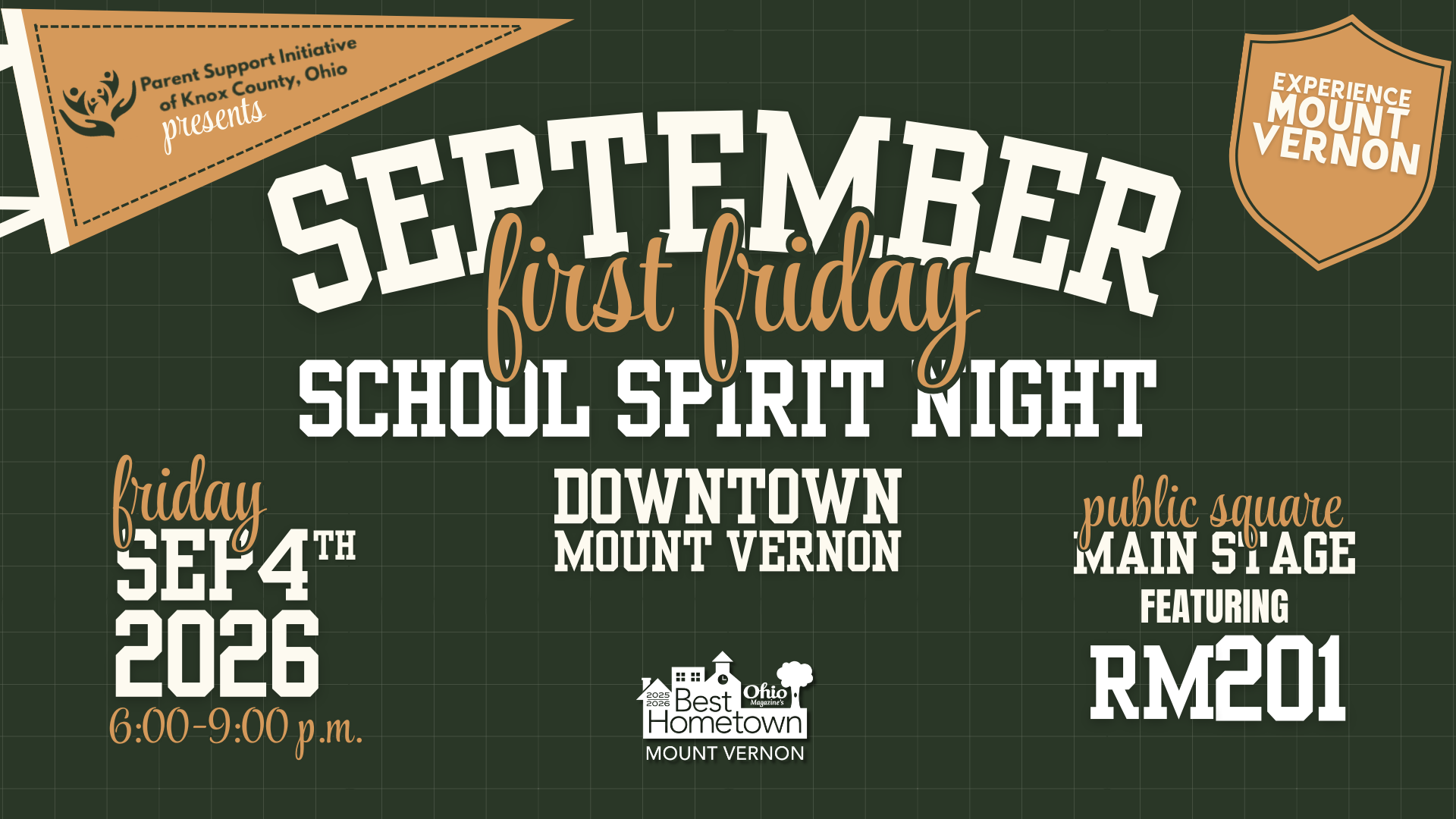 SEPTEMBER FIRST FRIDAY: School Spirit Night