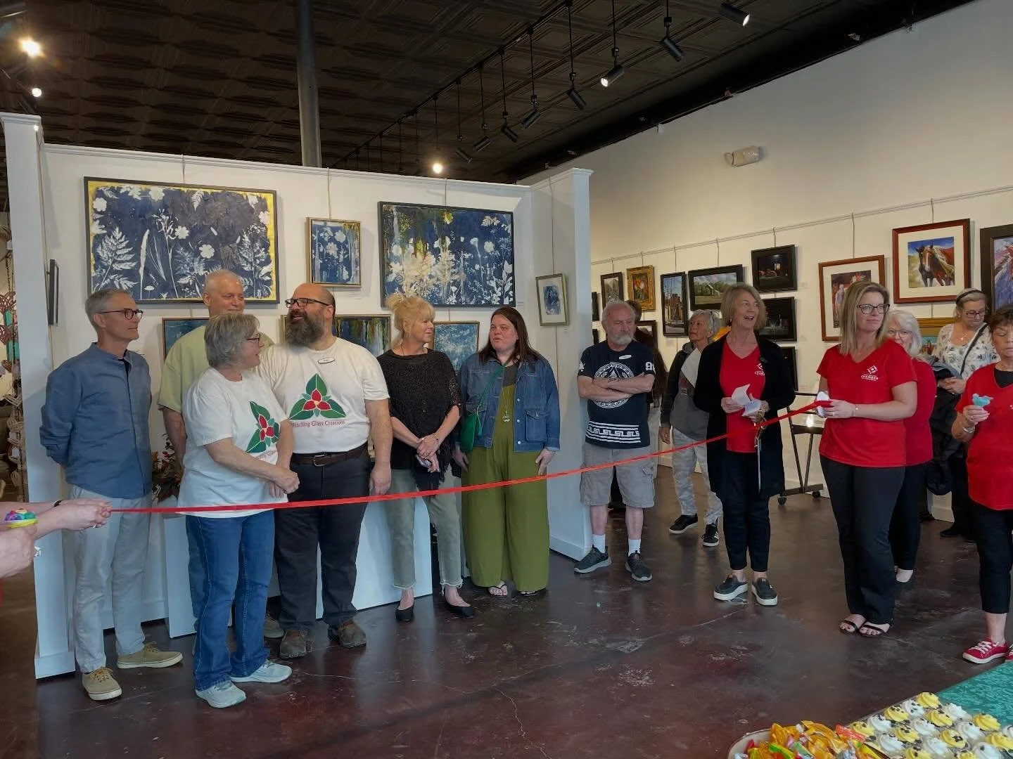 Congratulations to @galleryongambier on their ribbon cutting this afternoon! They are located at 14 E High Street and we hope you&rsquo;ll stop by to check out the art by incredible local artisans and/or take a class!