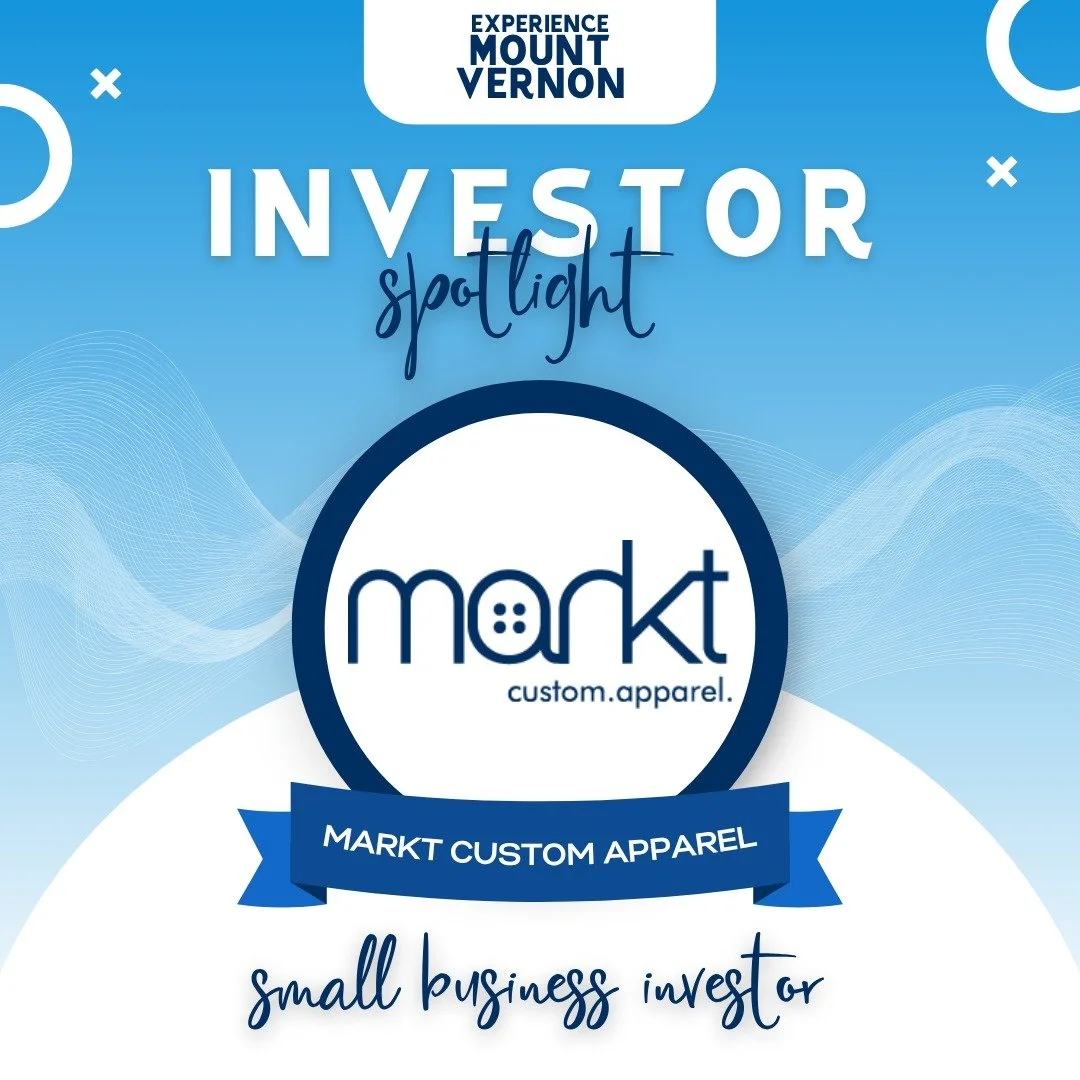 ✨ Investor Spotlight: @marktapparel ✨
Markt Custom Apparel&rsquo;s investment in Experience Mount Vernon reflects their commitment to creativity, craftsmanship, and helping local organizations and businesses bring their ideas to life through custom a