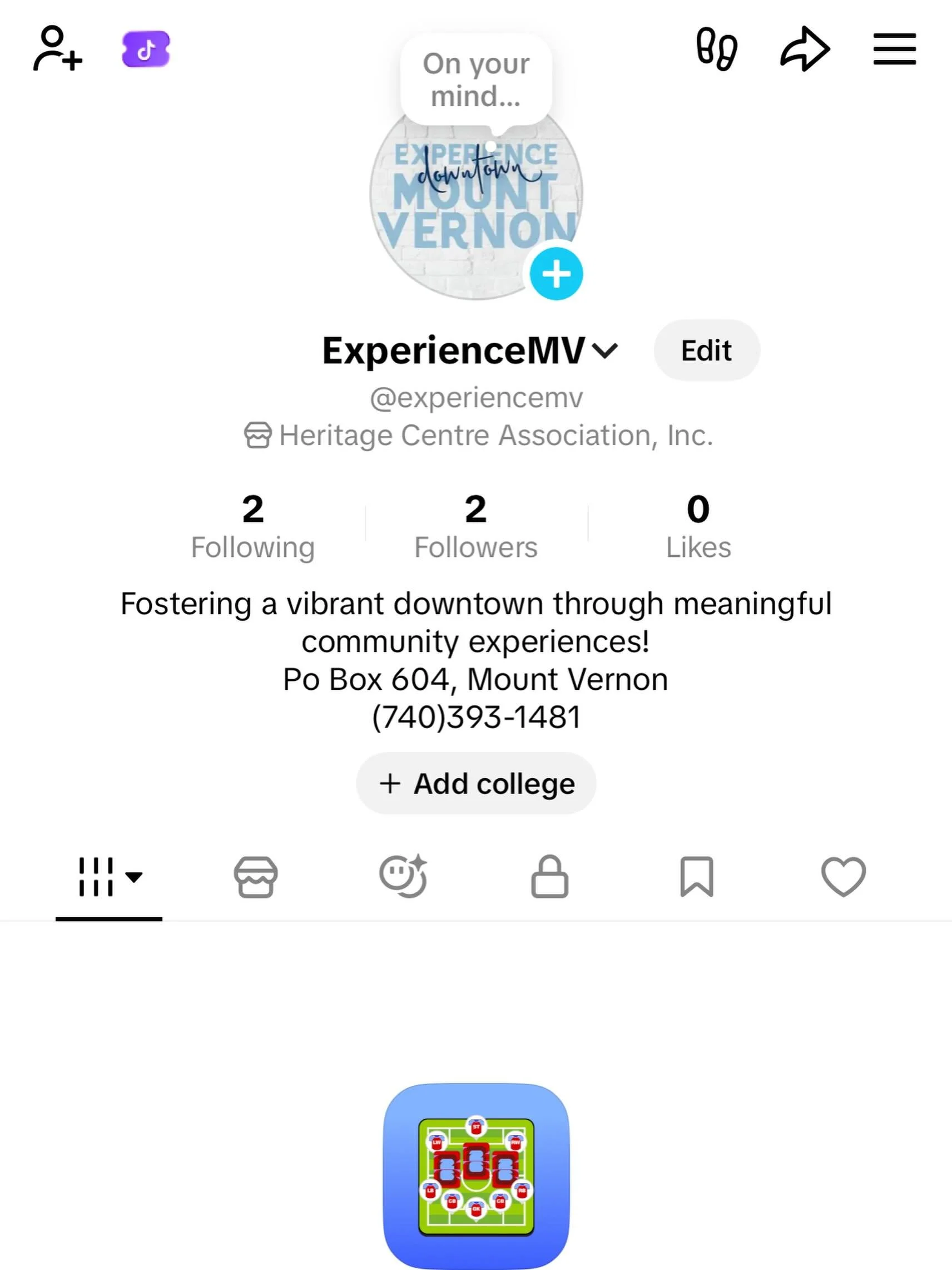 Your Experience Mount Vernon team is on Tik Tok! 
Go click on the link below and follow to keep up with our updates with what&rsquo;s going on in Mount Vernon 

www.tiktok.com/@experiencemv
