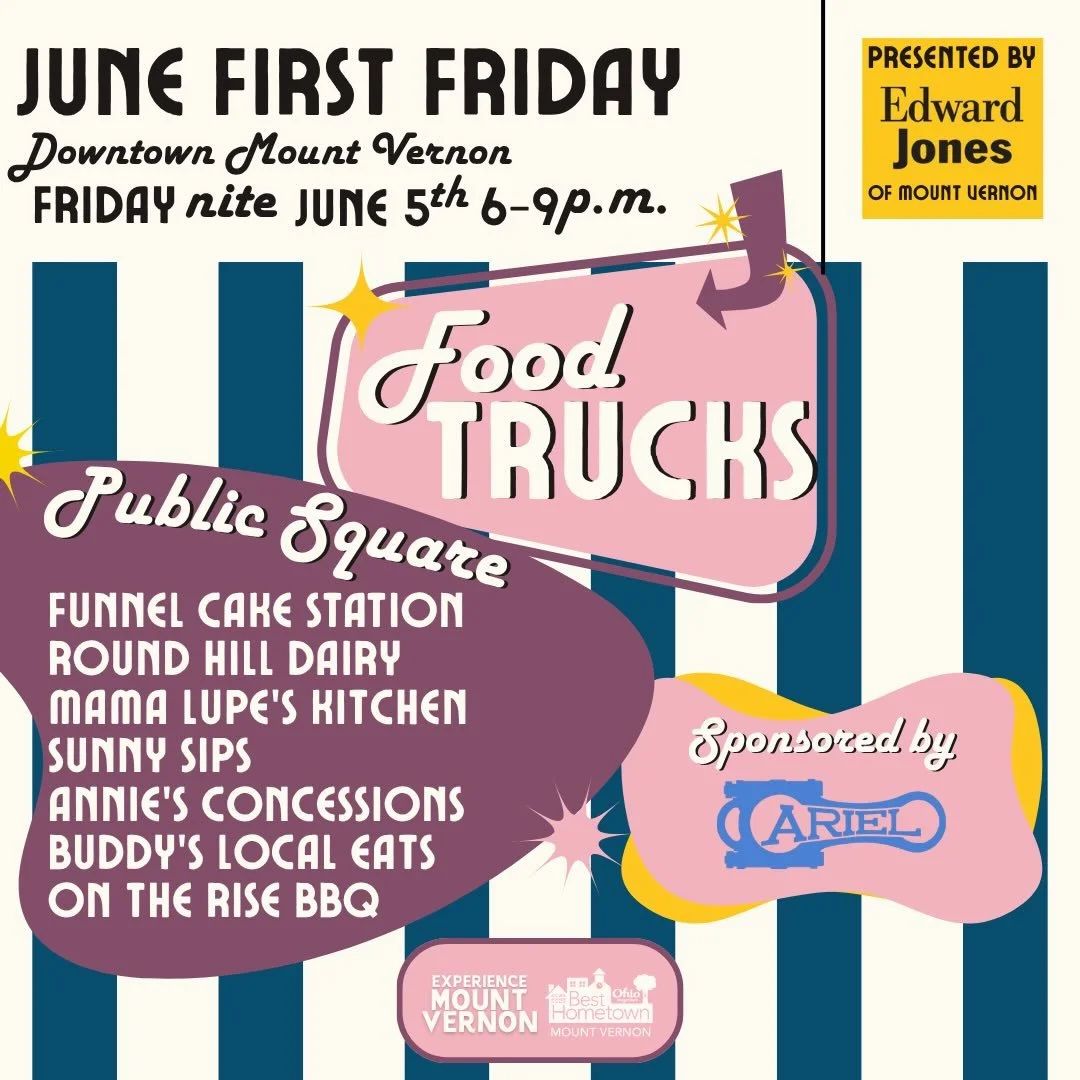 Come hungry to First Friday as we have a variety of Food options available for you !! Also go check out the Brand new restaurants opening downtown Friday ! Comment below which of the restaurants your most excited to try 🍽️🍽️ #firstfriday #foodtruck