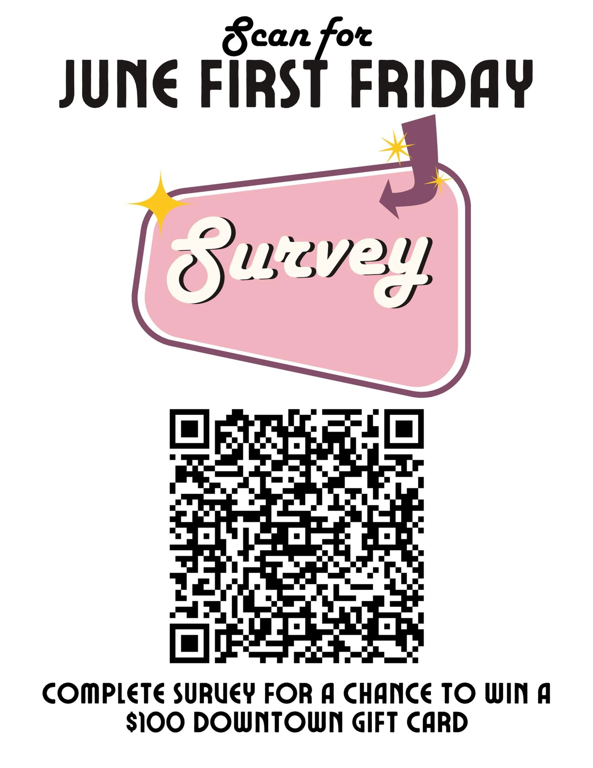 We appreciate so much everyone who came to First Friday ! We want your feedback so we can help to improve future events . Fill out the link below 👇 and  if you provide your email you can be entered into a drawing of a $100 Downtown Mount Vernon gift