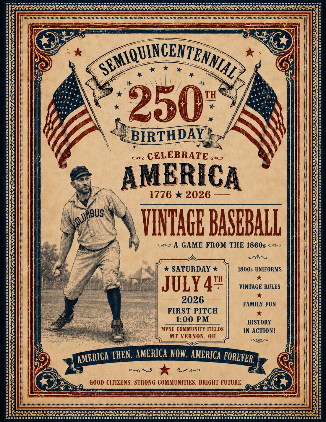 Columbus Buckeyes Vintage Baseball Game