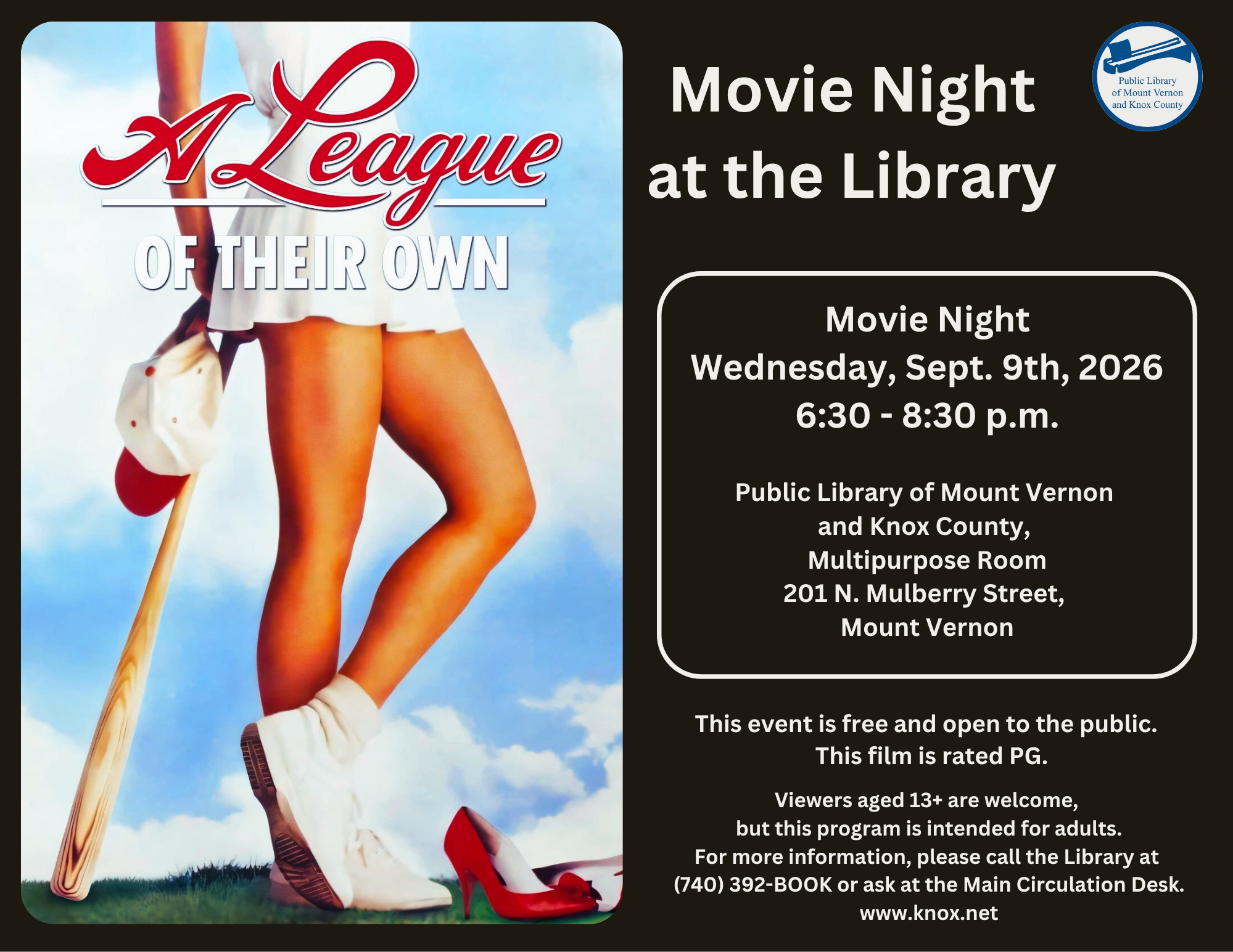 Library Movie Night: "A League of Their Own