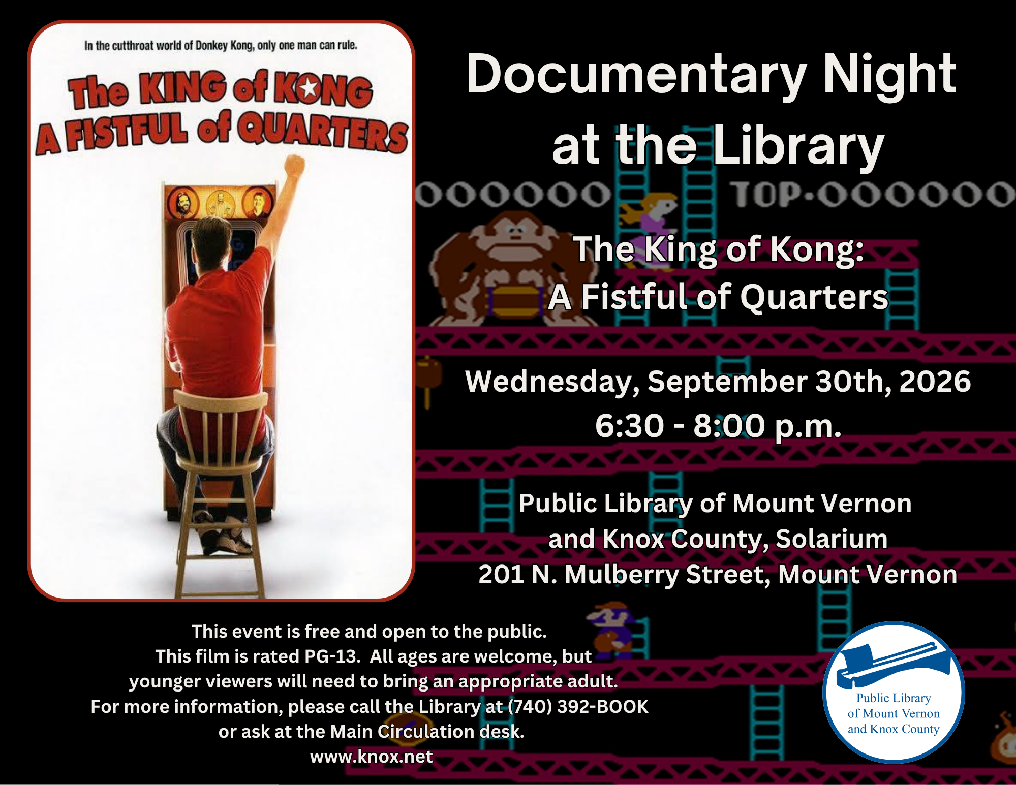 Library Documentary Night: The King of Kong (A Fistful of Quarters)