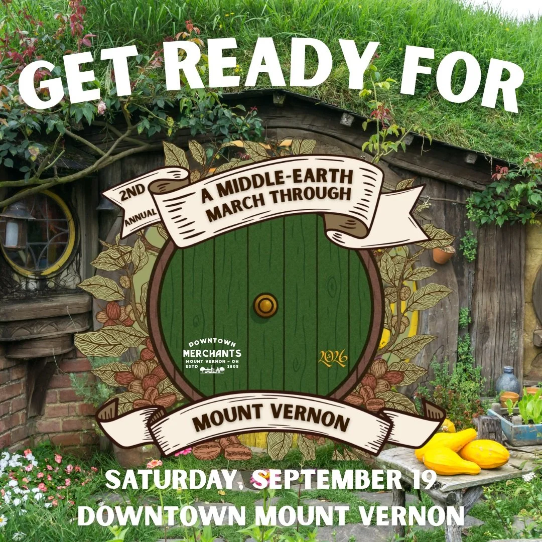 🧙&zwj;♂️ ONE DOES NOT SIMPLY WALK INTO MOUNT VERNON...

Well... actually, on Saturday, September 19, you absolutely should. 👀

The 2nd Annual @mtvernonhobbitday, hosted by the Mount Vernon Downtown Merchants, is taking over downtown for an entire d