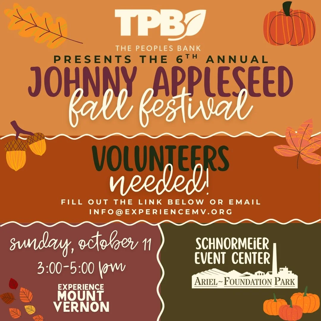🍎 Help us make a little fall magic happen!

The 6th Annual Johnny Appleseed Fall Festival presented by the Peoples Bank of Gambier is just around the corner, and we&rsquo;re looking for volunteers to help make this year&rsquo;s celebration a success