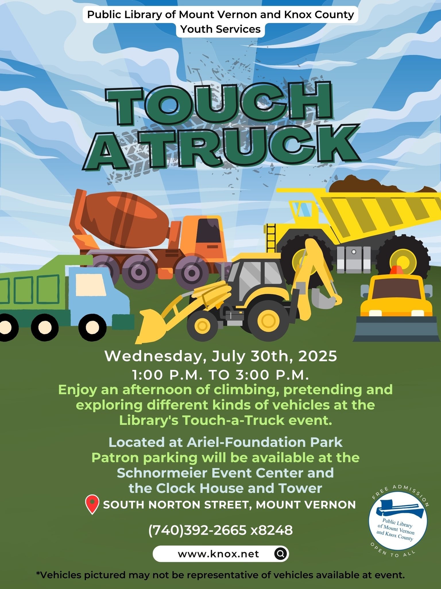 Touch-A-Truck presented by The Public Library of Mount Vernon