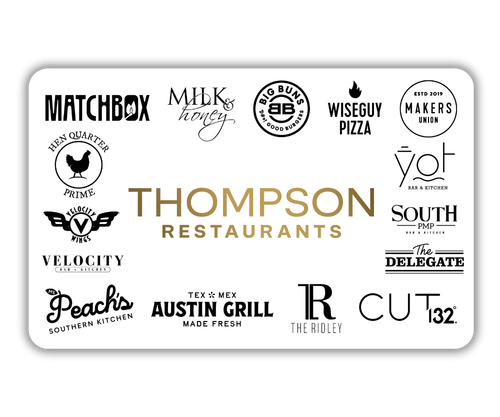 cluster of e-gift cards   Thompson Restaurant Universal Gift card