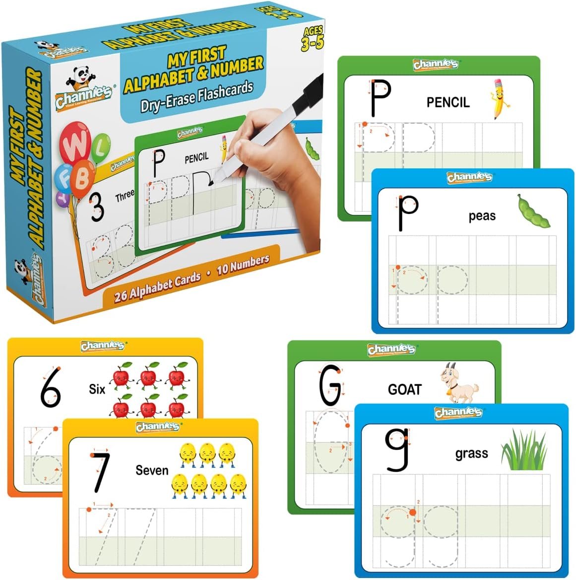 Write &amp; Erase Letter and Number Cards