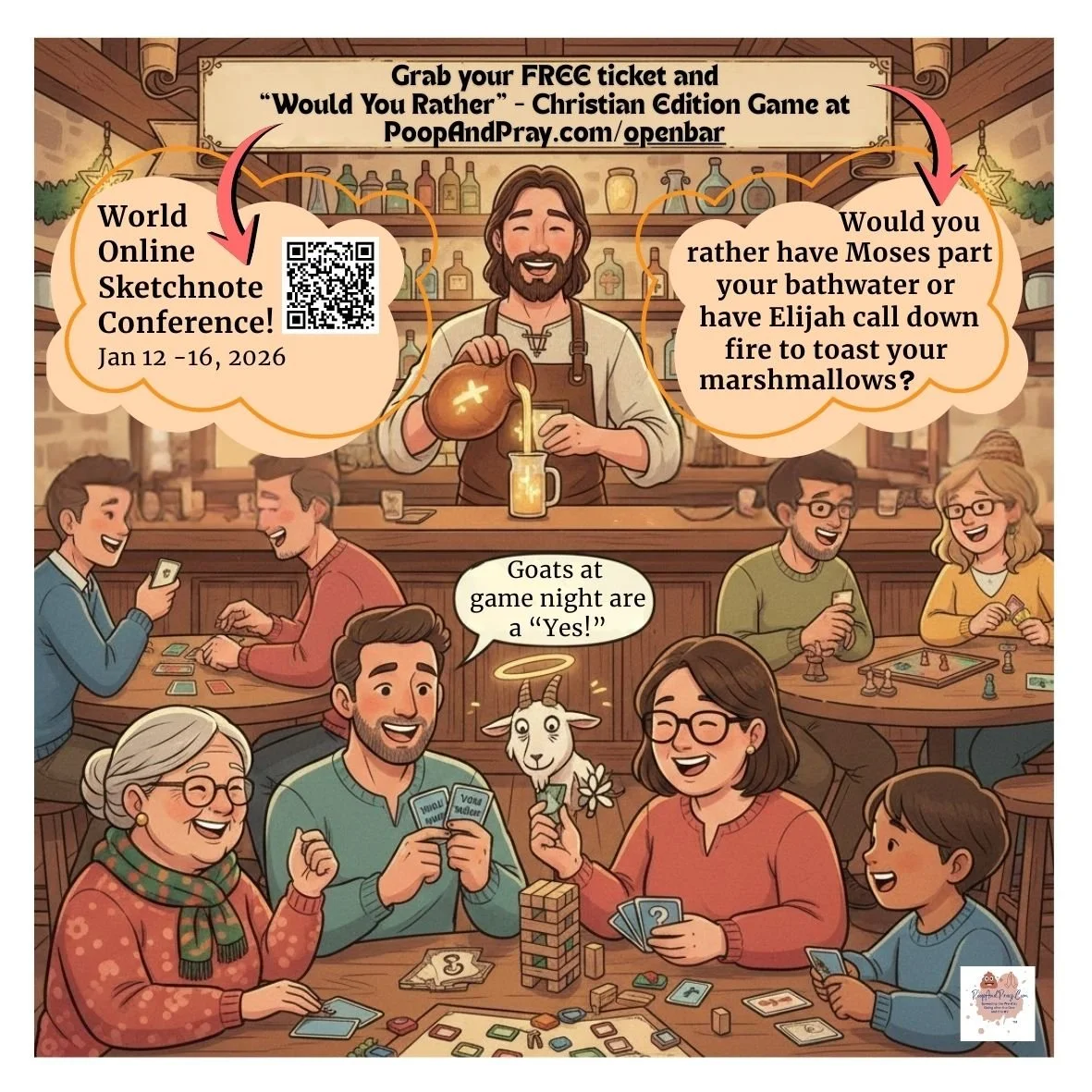 🎲 Jesus Turns Water Into Wine, But Can He Beat Grandma at Monopoly?
