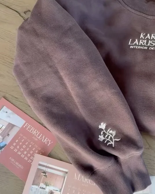 Your brand is the full experience of how your business shows up in the world. It lives in the way your website flows and guides someone to inquire, but it also lives in the quality and texture of the sweatshirt embroidered with your brand mark, the r