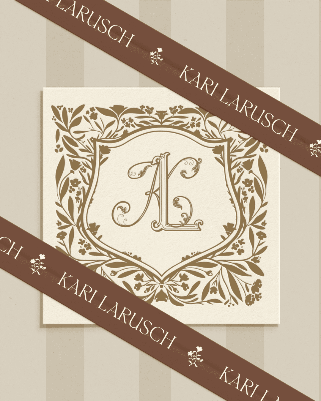 An example of a brand design for interior designer, Kari LaRusch Interior Designs, designed by City & Sea Creative, a brand design agency for interior designers.