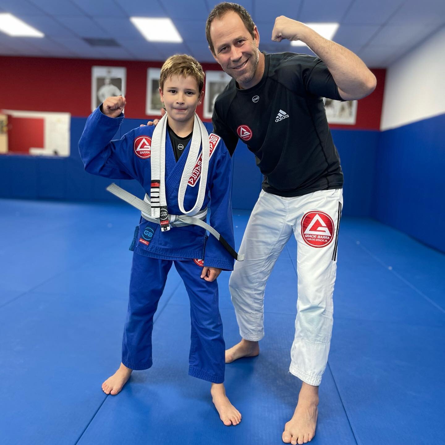 Congratulations to our newest gray and white belt! 🎊#gbkids