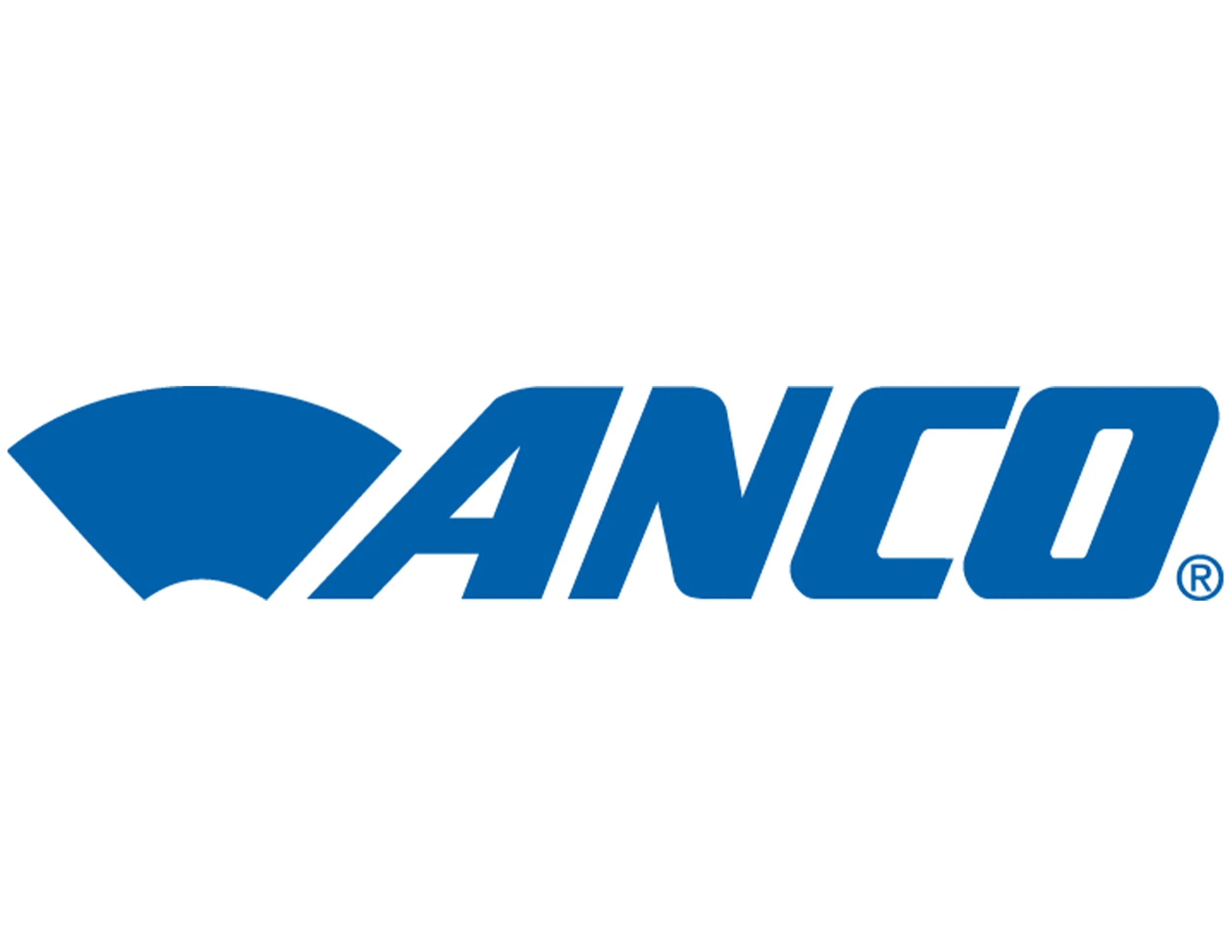 ANCO logo with a blue stylized wing shape and bold blue text.