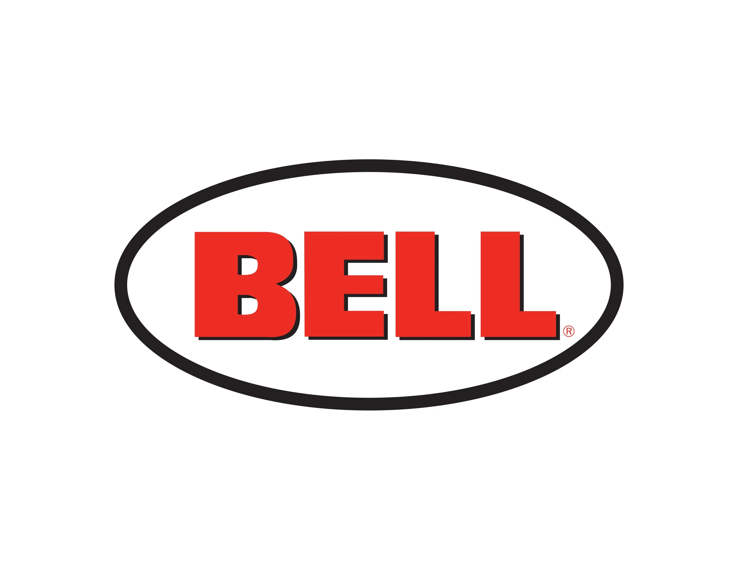 The BELL logo with bold red letters inside an oval outline.