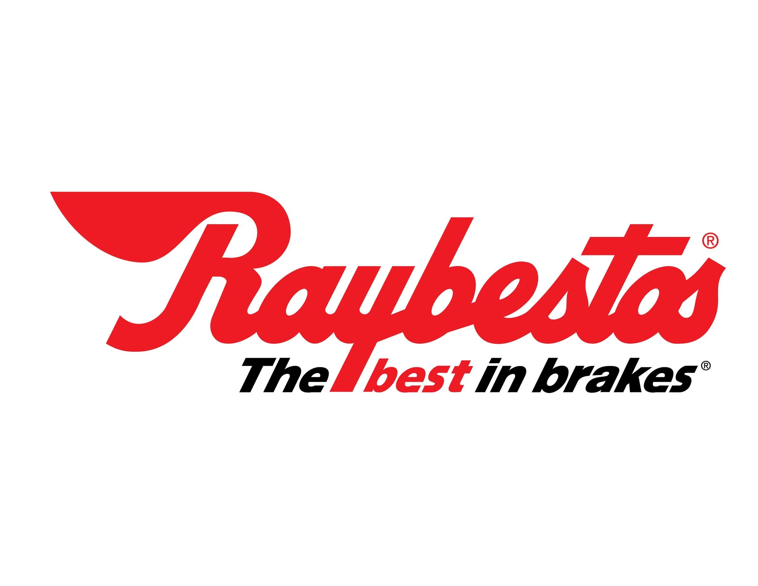 The logo of Raybestos with the slogan "The best in brakes" in red and black text.