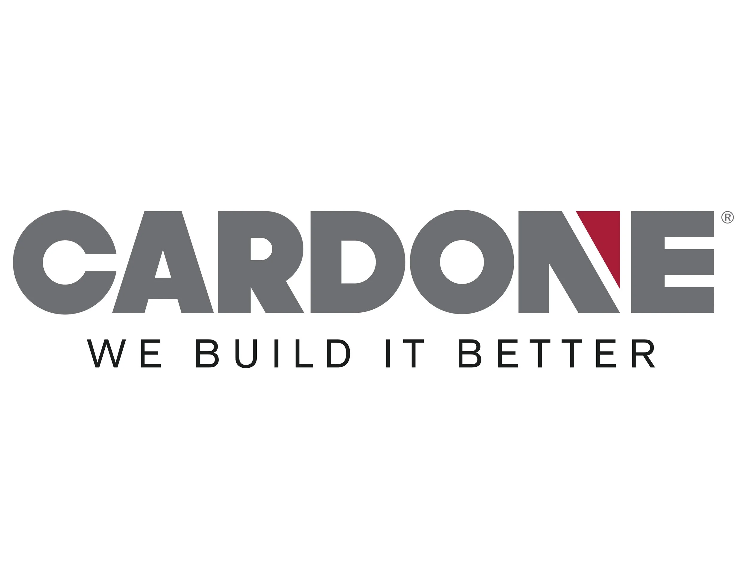 Logo of Cardone with the slogan 'We Build It Better' underneath.