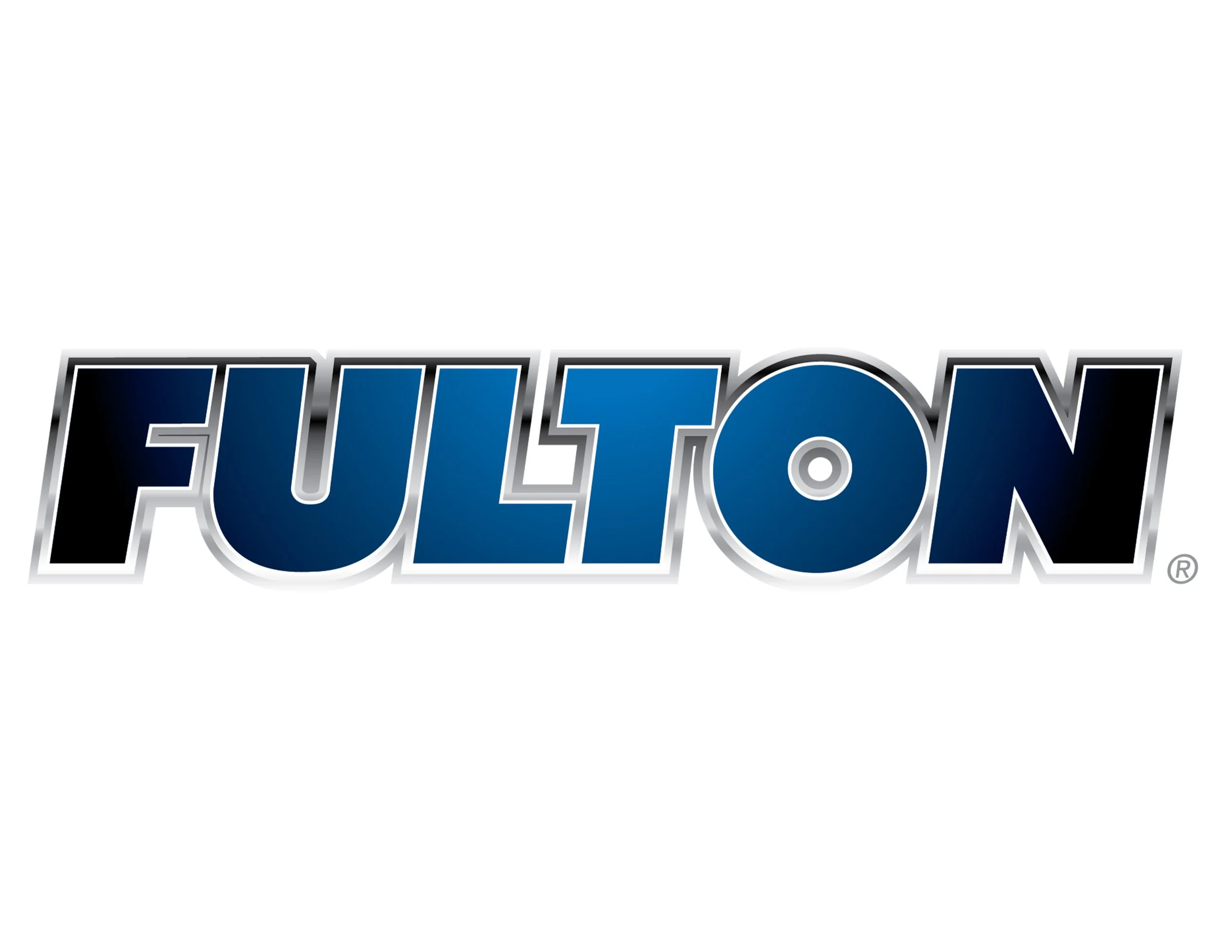 Fulton logo in bold, stylized blue and black text with a gradient effect and shadow, on a white background.