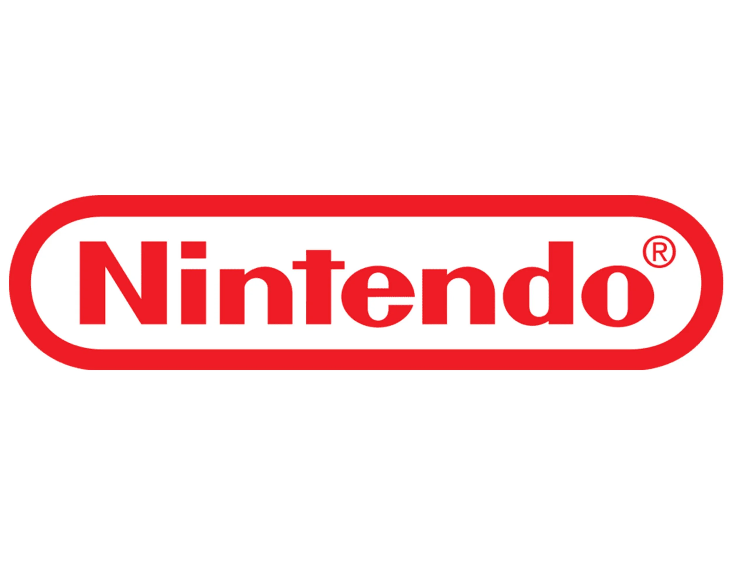 Red Nintendo logo with white background.