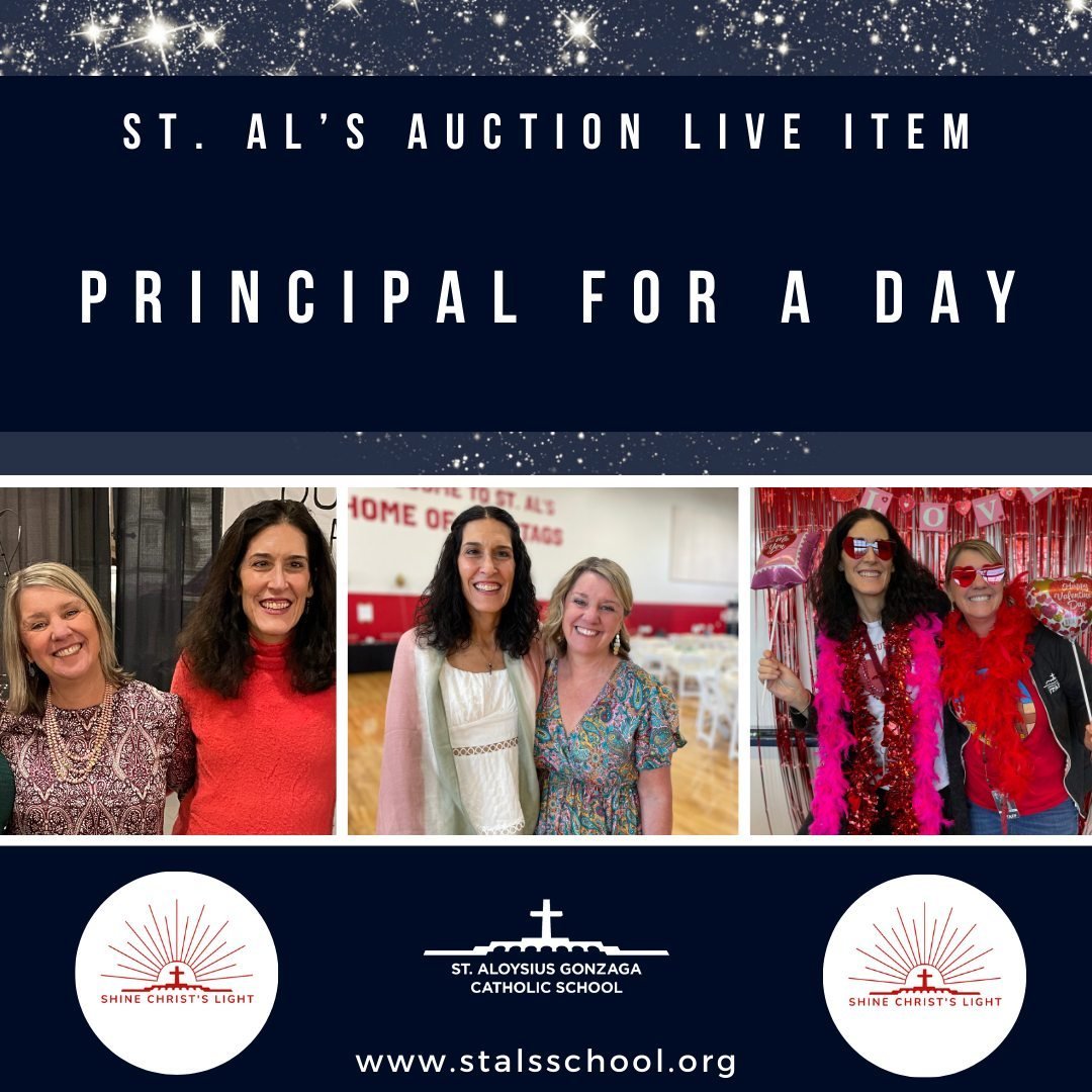 OUR 2024 ST. AL'S AUCTION IS ONLY 17 DAYS AWAY! ⁠ ⁠ ⁠
Principal For A Day is one tradition that our students look forward to every year! As Principal For A Day, your student may choose to: make it a &quot;Free Dress&quot; day for the whole school, sc