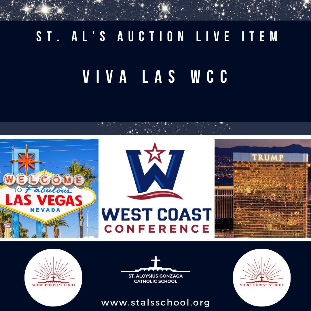 OUR 2024 ST. AL'S AUCTION IS ONLY 13 DAYS AWAY! ⁠ ⁠ ⁠
⁠
Have you dreamed of going to the WCC tournament in Las Vegas? Well, THIS IS YOUR YEAR! Stay at the Hilton Grand Vacations Club at Trump International Hotel Las Vegas! This property provides a sp