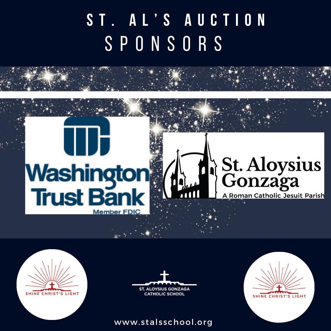 We extend our heartfelt appreciation to Washington Trust Bank and St. Al's Parish for their valuable support as sponsors of our Annual Auction in 2024. Your generosity is truly commendable! Let us come together, shine the light of Christ, and make th