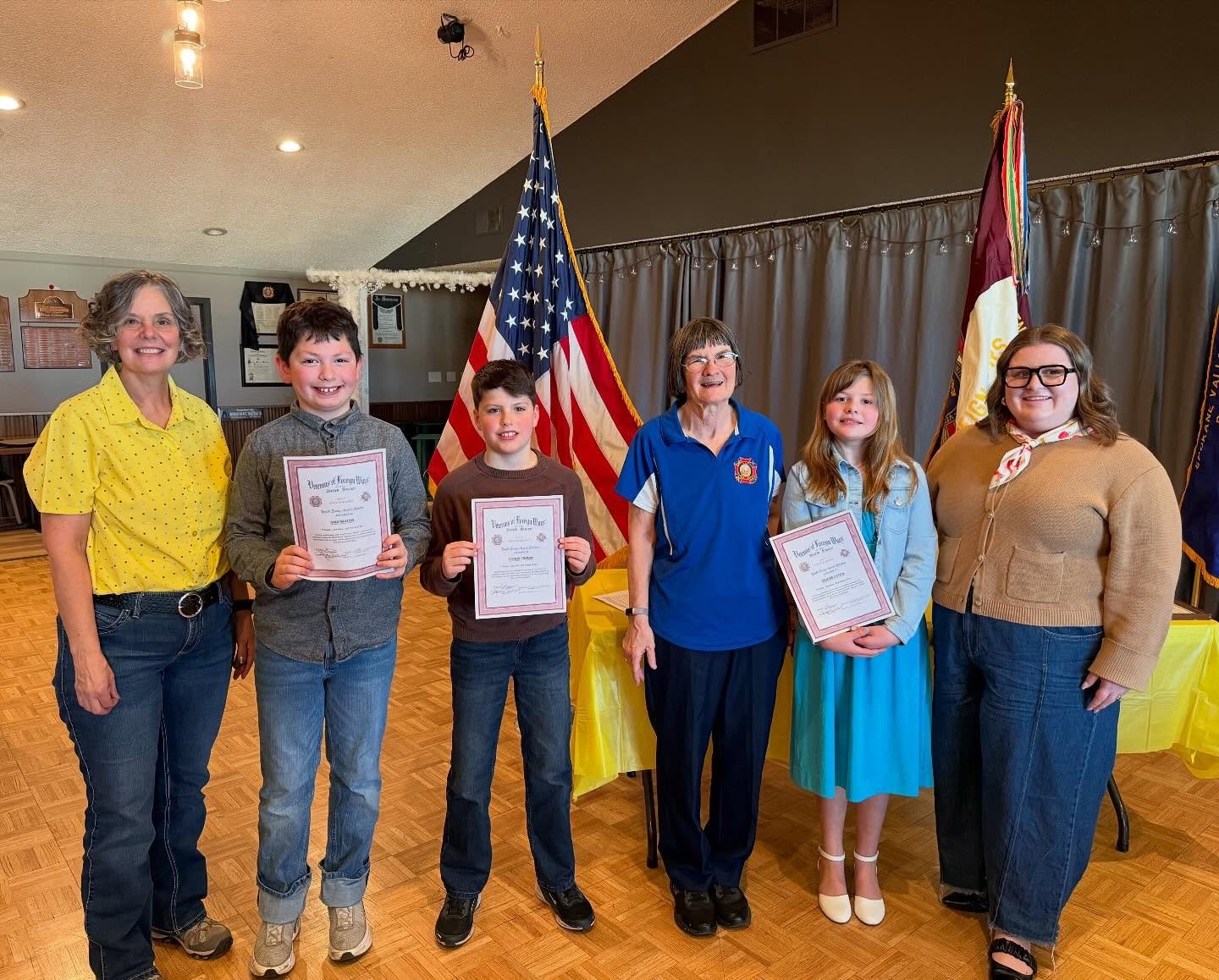 Honoring our incredible student writers today at the Veterans of Foreign Wars Essay Contest Celebration! 🇺🇸✍️

We are so proud to share that one of our fourth graders earned 1st place at the district level, and in third grade we had students earn 1
