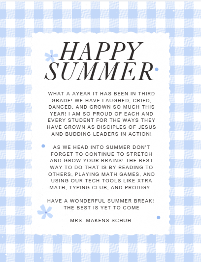 Happy Summer Break!